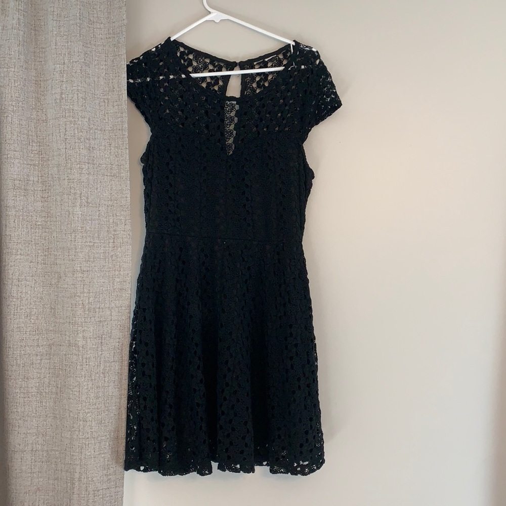 Black lace dress fully lined